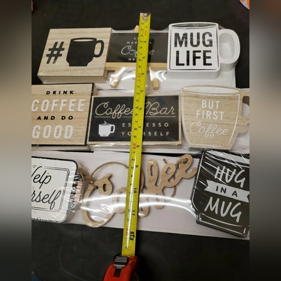 Coffee Signs NEW 9 Total From Target - Picture 2 of 2